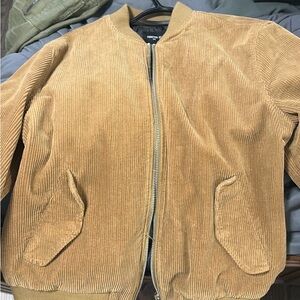 Forever 21 Men's Brown Corduroy Bomber Jacket